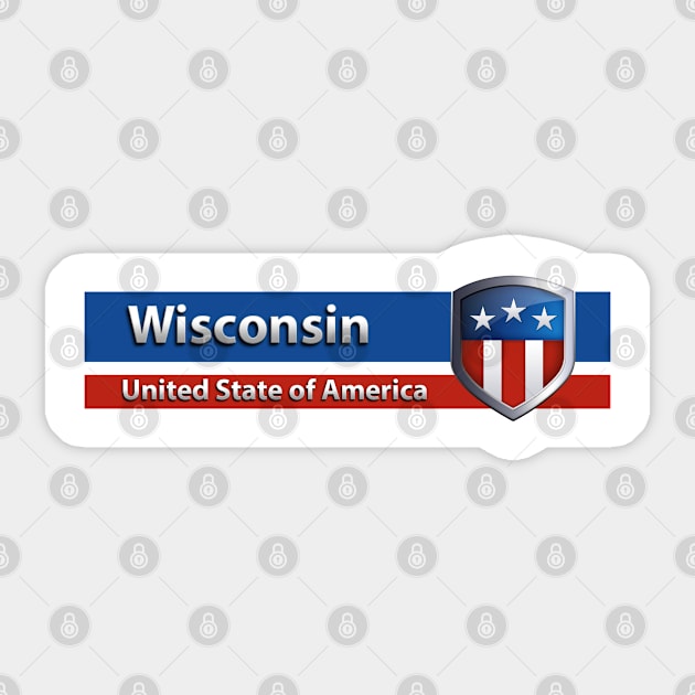 Wisconsin - United State of America Sticker by Steady Eyes